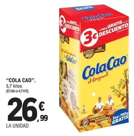 Oferta de Cola Cao - 5.7 Kilos por 26,99€ en E.Leclerc