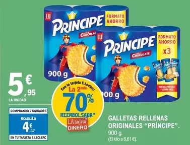 Oferta de Lu - Galletas Rellenas Originales Principe por 5,95€ en E.Leclerc