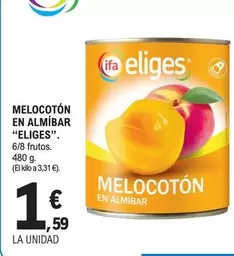 Oferta de Ifa Eliges - Melocoton En Almibar por 1,59€ en E.Leclerc