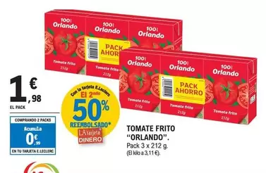 Oferta de Orlando - Tomate Frito por 1,98€ en E.Leclerc