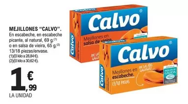 Oferta de Calvo - Mejillones por 1,99€ en E.Leclerc