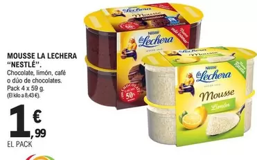 Oferta de Nestlé - Mousse La Lechera por 1,99€ en E.Leclerc