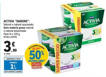 Oferta de Danone - Activia por 3,89€ en E.Leclerc