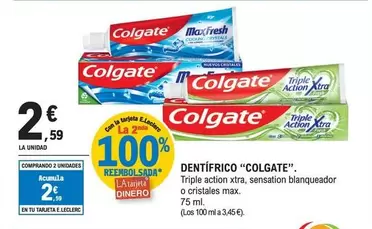 Oferta de Colgate - Dentifrico por 2,59€ en E.Leclerc