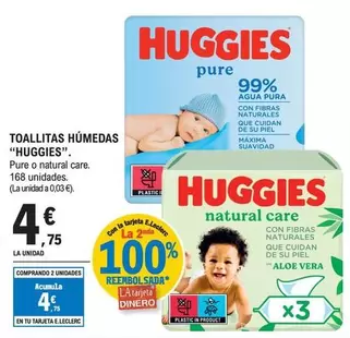 Oferta de Huggies - Toallitas Humedas por 4,75€ en E.Leclerc