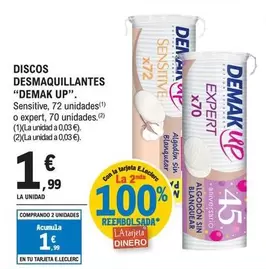 Oferta de Demak'Up - Discos Desmaquillantes por 1,99€ en E.Leclerc