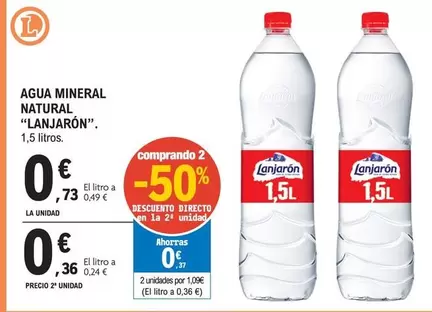 Oferta de Lanjarón - Agua Mineral Natural por 0,73€ en E.Leclerc