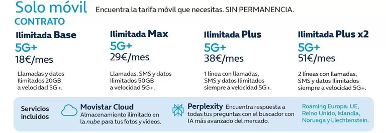 Oferta de Solo Movil Contrato por 18€ en Movistar