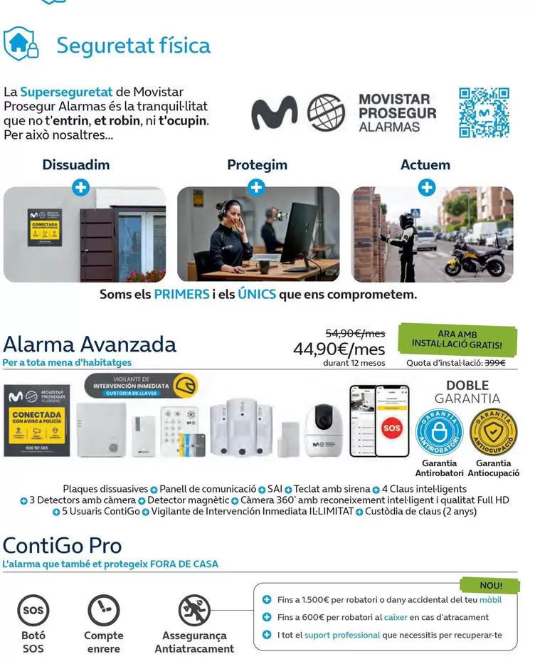 Oferta de Seguretat Fisica por 44,9€ en Movistar