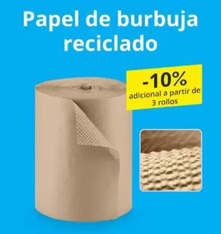 Oferta de Papel De Burbuja Reciclado en RAJA