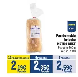 Oferta de Chef - Pan De Molde Brioche por 2,59€ en Makro
