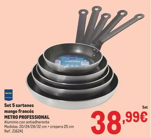 Oferta de Mango - Set 5 Sartenes Mango Francés por 38,99€ en Makro