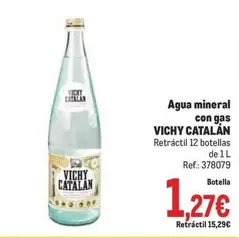 Oferta de Vichy Catalán - Agua Mineral Con Gas por 1,27€ en Makro