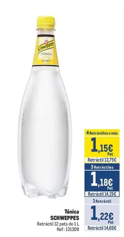 Oferta de Schweppes - Tonica por 1,15€ en Makro