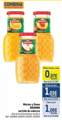 Oferta de Granini - Néctar Y Zumo Surtido De Sabores por 1,03€ en Makro