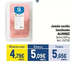 Oferta de Almirez - Jamon Cocido Loncheado por 5,65€ en Makro