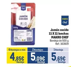 Oferta de Makro - Chef Jamon Cocido por 5,69€ en Makro