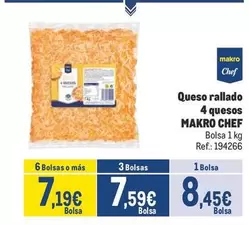 Oferta de Makro - Queso Rallado 4 Quesos por 8,45€ en Makro