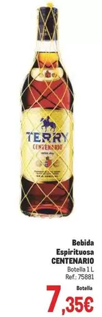 Oferta de Centenario - Bebida Espiritroso por 7,35€ en Makro
