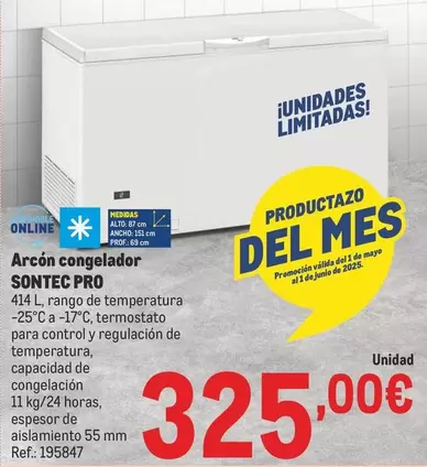 Oferta de Sontec - Arcón Congelador por 325€ en Makro