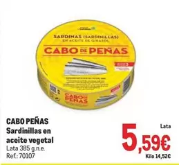 Oferta de Cabo de Peñas - Sardinillas En Aceite Vegetal por 5,59€ en Makro