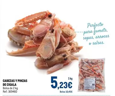 Oferta de Perfecto - Cabezas Y Pinzas De Cigala por 5,23€ en Makro