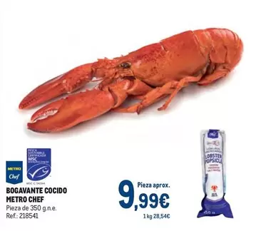 Oferta de Chef - Bogavante Cocido por 9,99€ en Makro