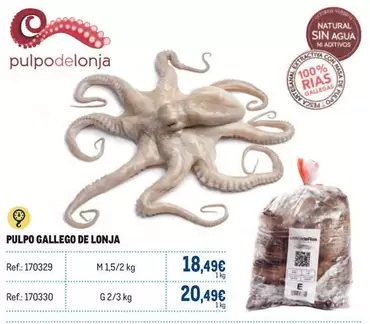 Oferta de Gallego - Pulpo  De Lonja por 20,49€ en Makro