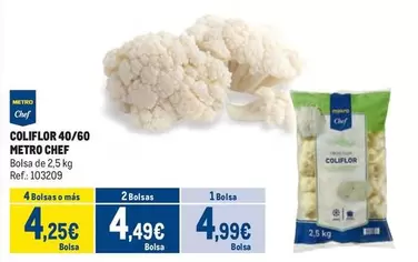Oferta de Chef - Coliflor 40/60 por 4,99€ en Makro