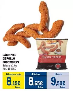 Oferta de Foodworks - Lágrimas De Pollo por 9,59€ en Makro