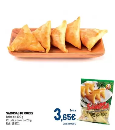 Oferta de Samosas De Curry por 3,65€ en Makro