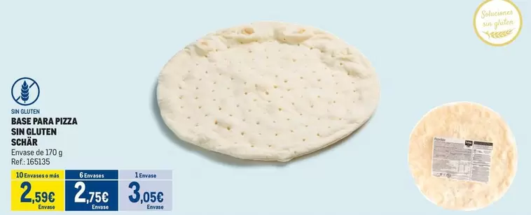Oferta de Schär - Base Para Pieza Sin Gluten por 2,59€ en Makro