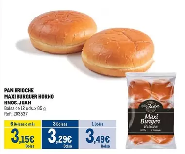 Oferta de Pan Brioche Maxi Burger Horno por 3,49€ en Makro
