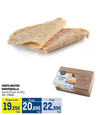 Oferta de Nature - Creps Neutro Mantequilla por 22,99€ en Makro