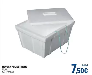Oferta de Nevera Poliestireno por 7,5€ en Makro