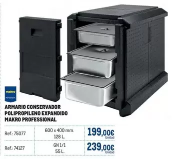 Oferta de Makro - Armario Conservador Polipropileno Expandido por 199€ en Makro