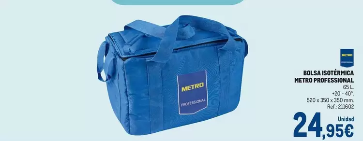 Oferta de Metro Professional - Bolsa Isotianca Metro por 24,95€ en Makro