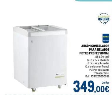 Oferta de Metro Professional - Arcon Congelador Para Helados por 349€ en Makro