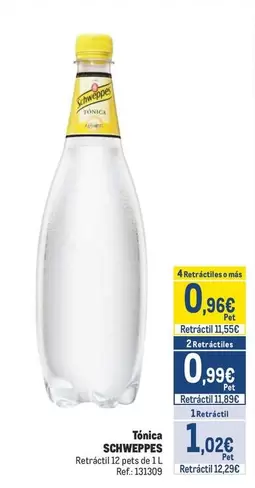 Oferta de Schweppes - Tonica por 0,96€ en Makro