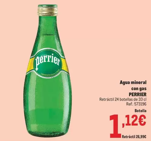 Oferta de Perrier - Agua Mineral Con Gas por 1,12€ en Makro