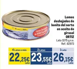 Oferta de Ortiz - Lomos Deshojados De Bonito Del Norte En Aceite De Girasol por 26,15€ en Makro