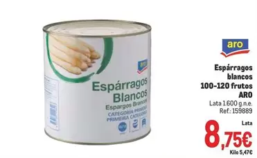 Oferta de Aro - Esparragos Blancos 100‐120 Frutos por 8,75€ en Makro