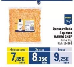 Oferta de Makro - Queso Rallado 4 Quesos por 9,25€ en Makro