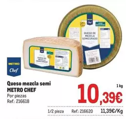 Oferta de Chef - Queso Mezcla Semi por 10,39€ en Makro