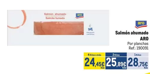 Oferta de Aro - Salmón Ahumado por 24,45€ en Makro