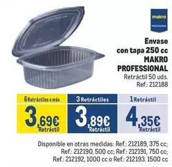 Oferta de Makro - Envase Con Tapa por 4,35€ en Makro