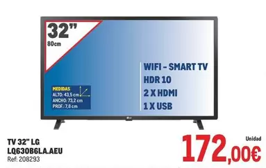 Oferta de LG - Tv 32 Lq630b6la.aeu por 172€ en Makro
