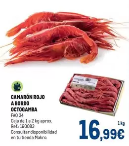 Oferta de Octogamba - Camaron Rojo A Bordo por 16,99€ en Makro