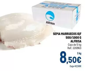Oferta de Alfrisa - Sepia Marruecos Iqf 500/1000 G por 8,5€ en Makro