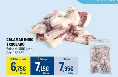 Oferta de Calamar Indio Troceado por 7,95€ en Makro